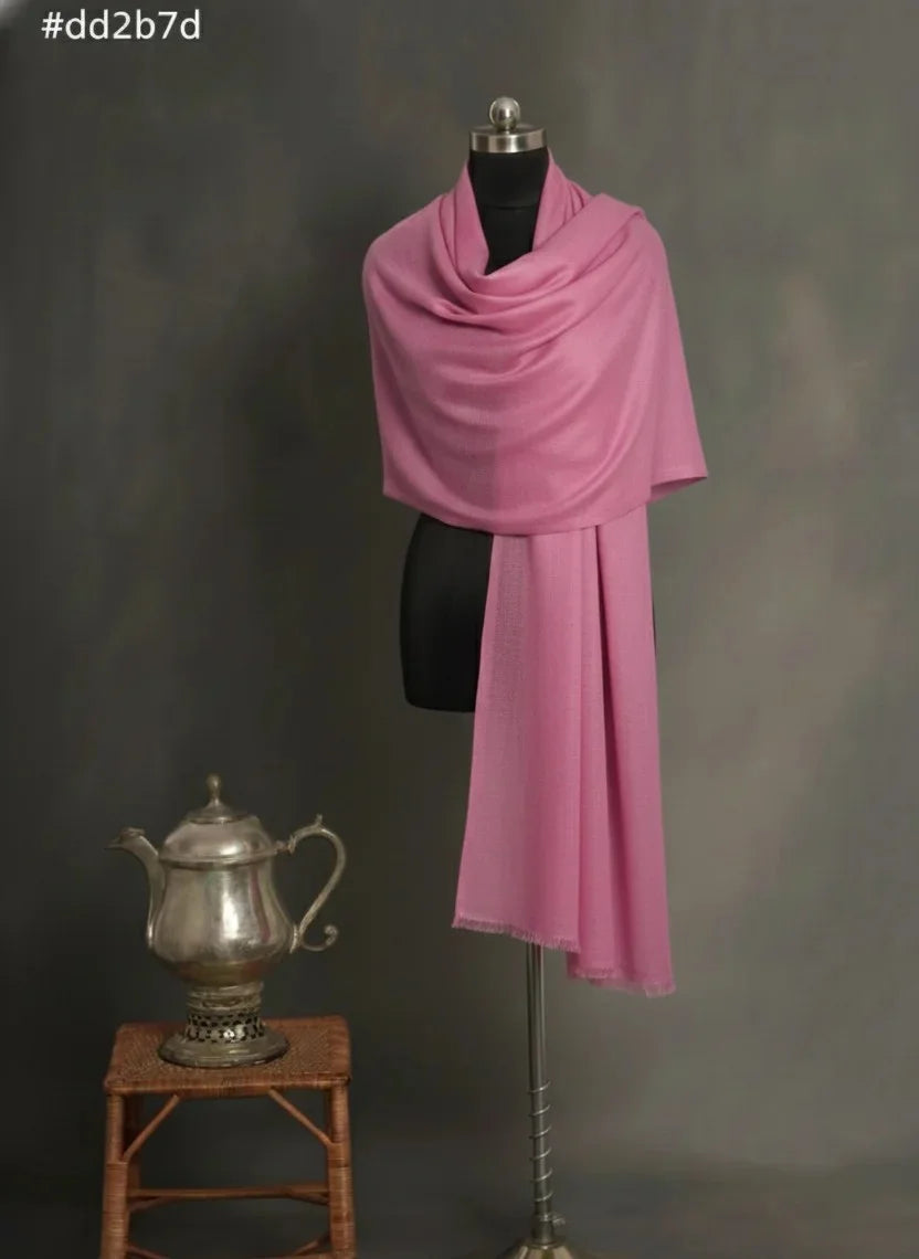 pink color pure handmade pashmina for women 