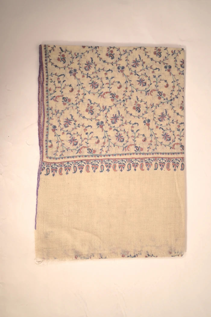 baraqah pure handmade blue  pashmina shawl 