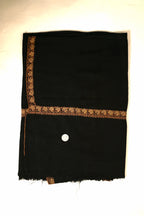 baraqah pure handmade black cashmere shawl for women 