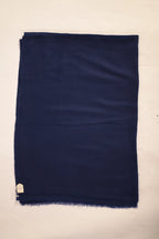 baraqah pure handmade deep blue cashmere shawl for women 