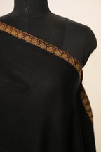 baraqah pure handmade black cashmere shawl for women 