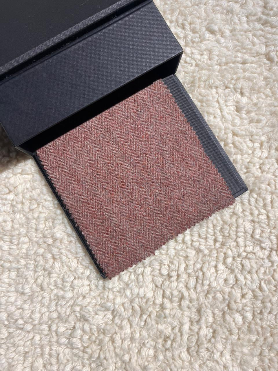 Soft Camel Brown Herringbone Handmade Tweed
