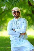 baraqah men white color summer kurta pajama 