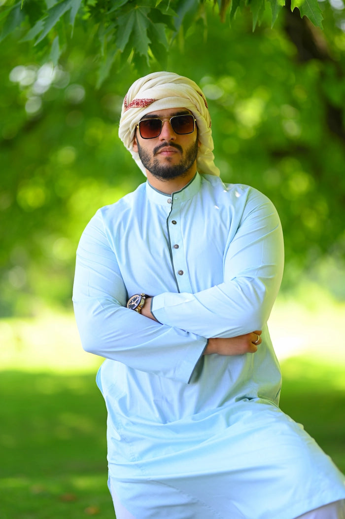baraqah men white color summer kurta pajama 