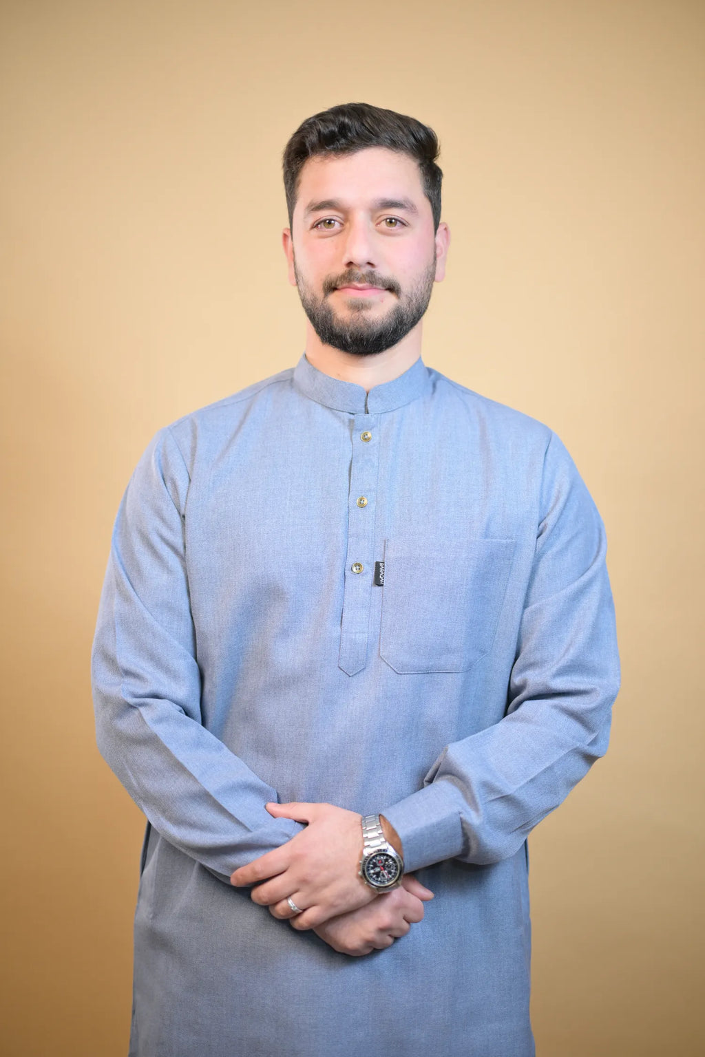 طقم كورتا بيجاما شتوي رمادي فضائي