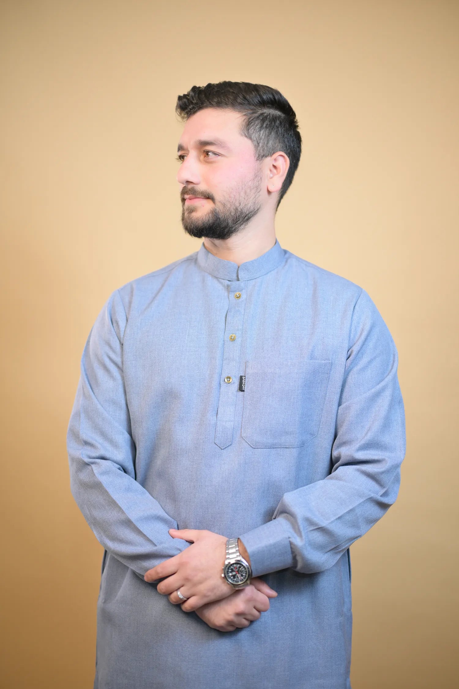 Space Grey Winter Kurta Pajama