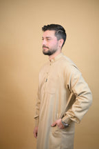Beige Winter Kurta Pajama