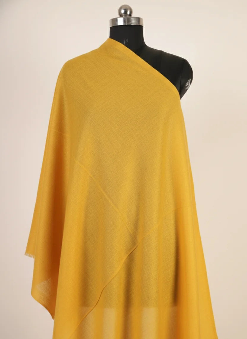 yellow color pure handmade pashmina shawl for female